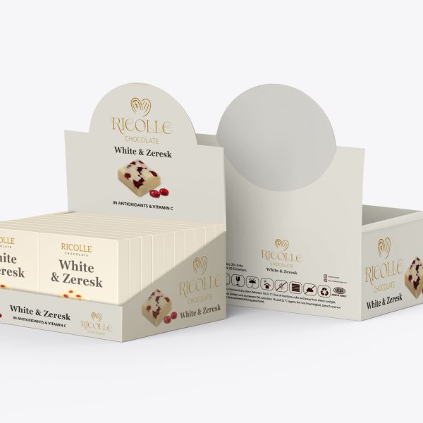 Ricolle Chocolate White and Zereshk 100 Gr