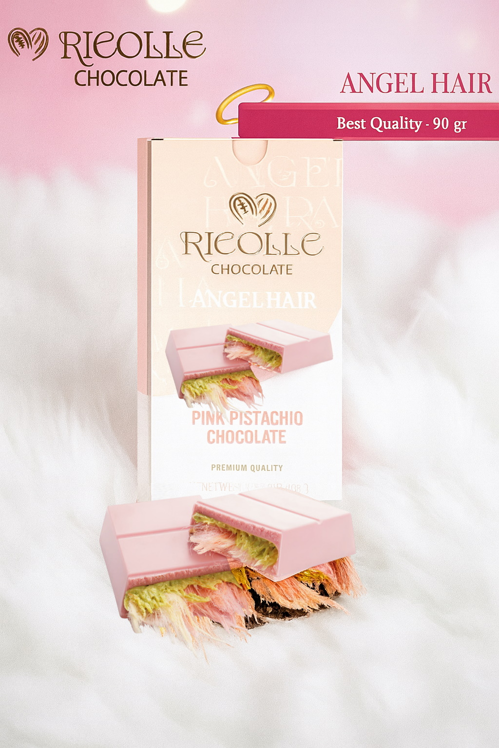 Ricolle Chocolate Angel Hair Series 90 Gr - Billede 3